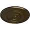 Ekena Millwork Dylar Ceiling Medallion (Fits Canopies up to 6 1/4"), Hand-Painted Brass, 30"OD x 2 1/4"P CM30DYBRS - alternate 2